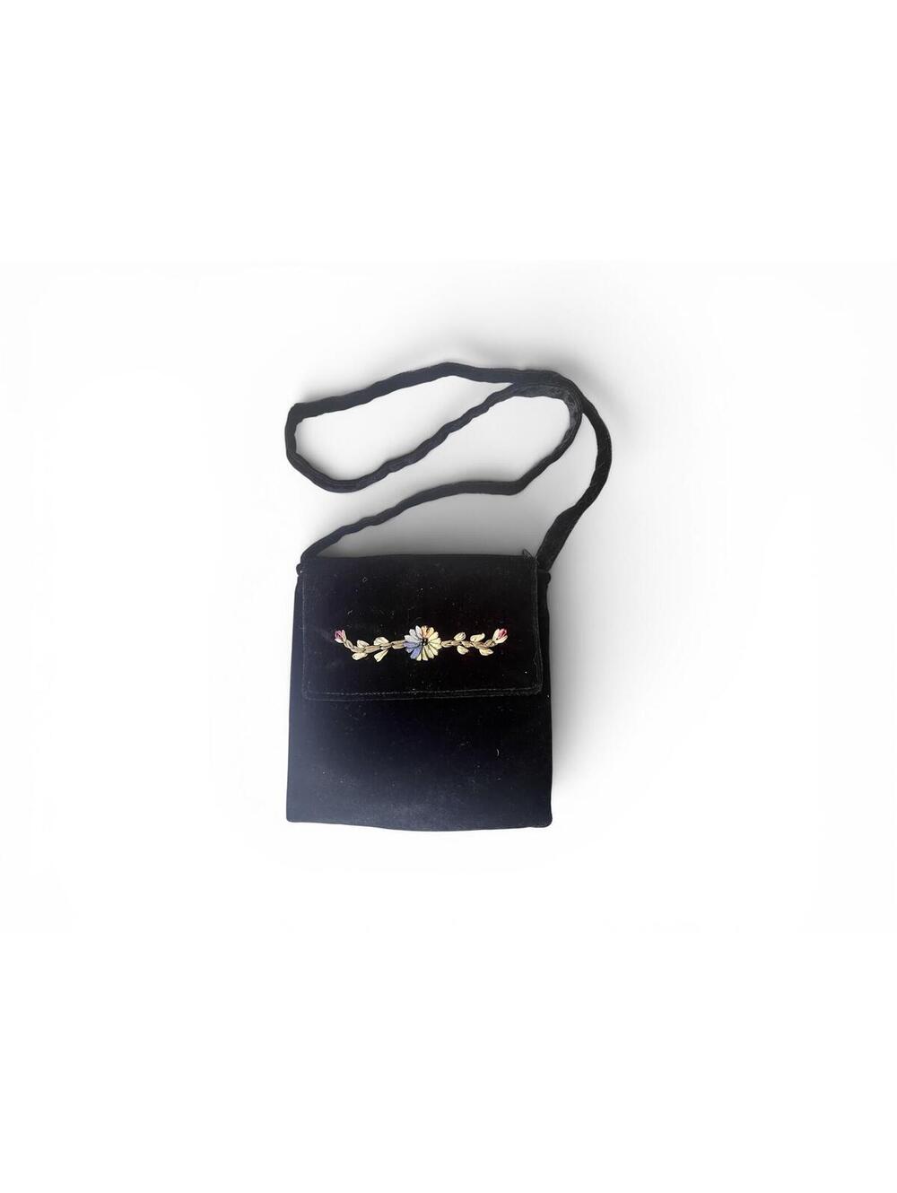 Vintage Inspired Black Cross Body Purse